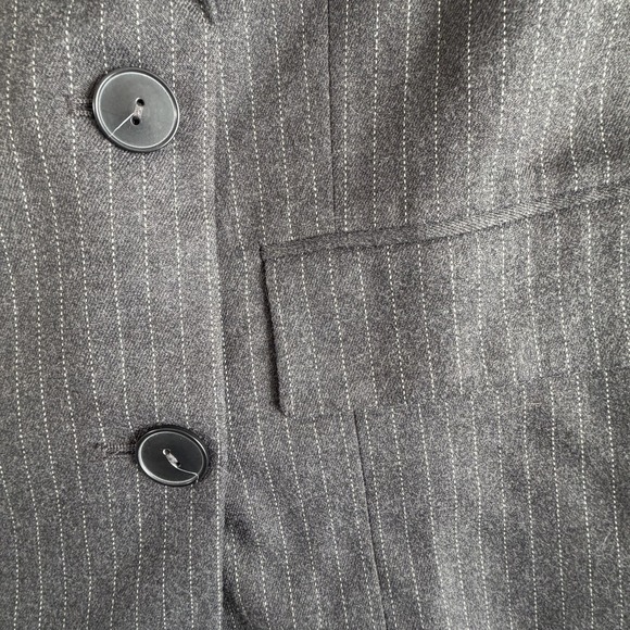 Anthropologie Maeve Blazer Jacket Women Sz L Gray 80s Boxy Secretary - Picture 4 of 7